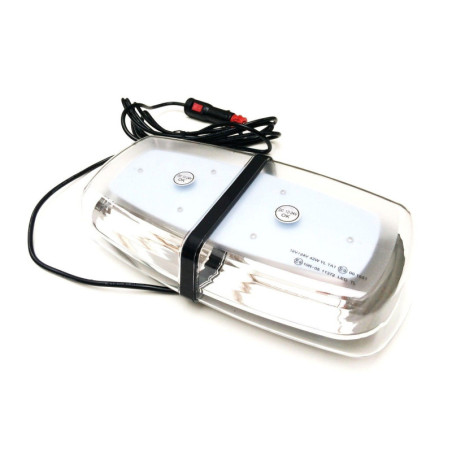 LED Rundumleuchte Warnleuchte Warnbalken 72LED 12V 24V Magnet 2x Magnetunterlage