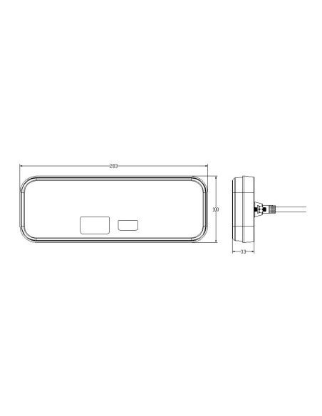 Rückleuchte Led 12/24V Rechteckig Rechts und Links SET