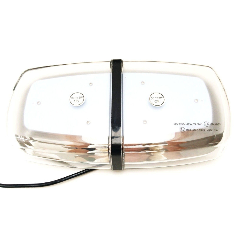 LED Rundumleuchte Warnleuchte Warnbalken 72LED 12V 24V Magnet 2x Magnetunterlage