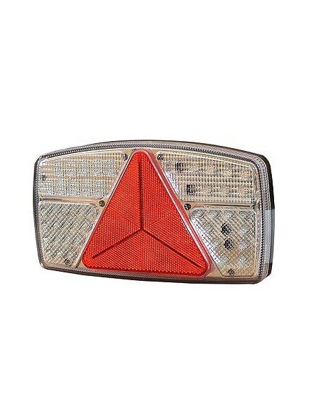 Heckleuchte weiss - rot 10 - 30V 53 LED mit reflektier