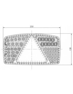 Heckleuchte weiss - rot 10 - 30V 53 LED mit reflektier 2
