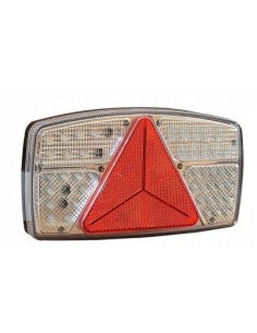 Heckleuchte weiss - rot 10 - 30V 53 LED mit reflektier