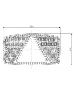 Heckleuchte weiss - rot 10 - 30V 53 LED mit reflektier 2