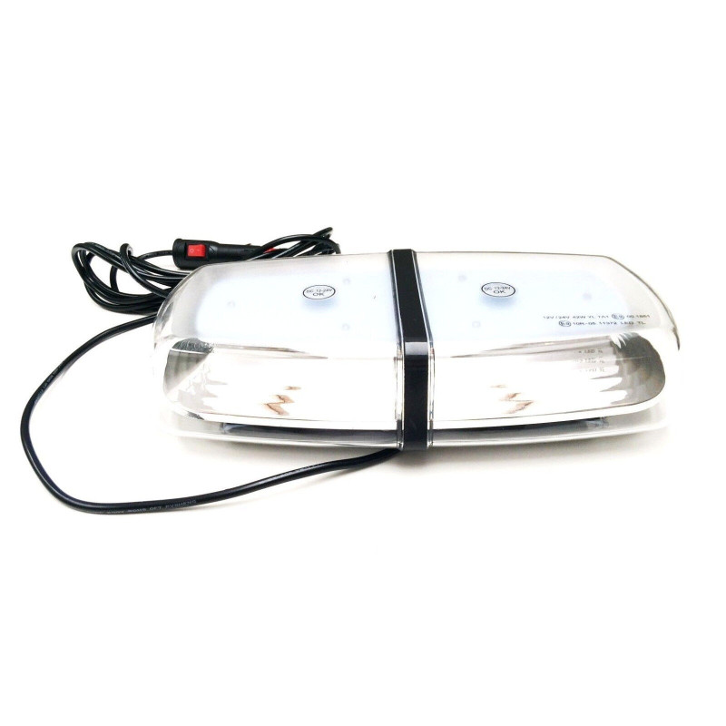 LED Rundumleuchte Warnleuchte Warnbalken 72LED 12V 24V Magnet 2x Magnetunterlage
