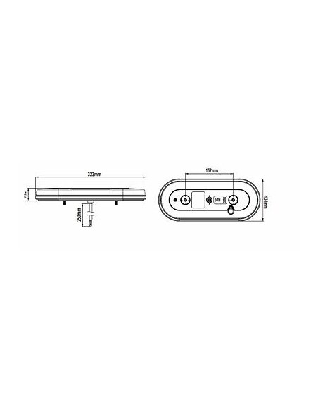 Rückleuchte 1224 V LED oval rechts