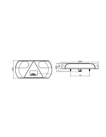 Rückleuchte 1224 V LED Dreieck links
