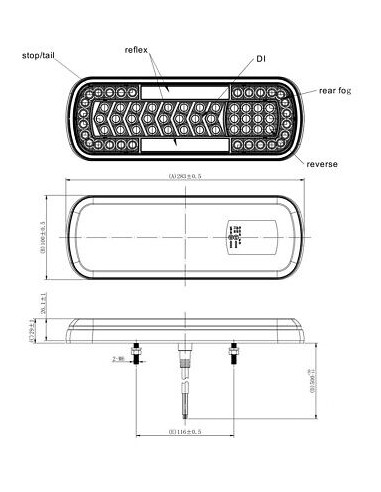 LED-Heckleuchte mit dynamischem Blinklicht 1224V