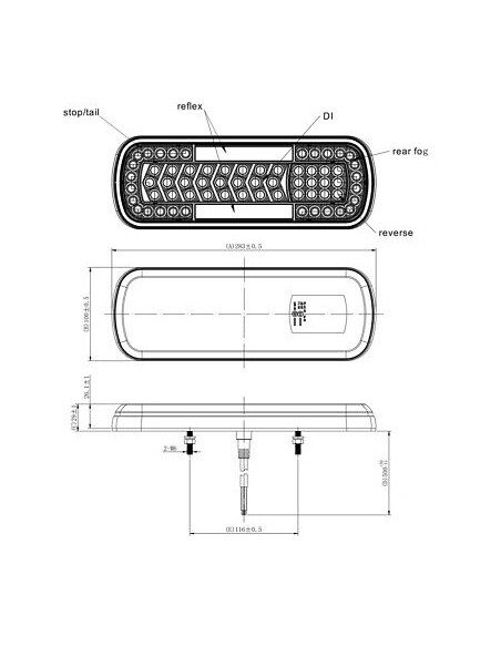 LED-Heckleuchte mit dynamischem Blinklicht 1224V