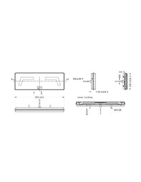 Heckleuchte KMR 1 96 LED KMR 1 mit Zug