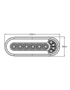 Rückleuchte LED TL klein oval 1224V 2