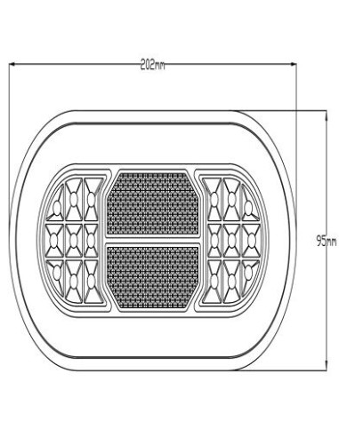 Rückleuchte LED TL klein oval 3-fun. 1224V