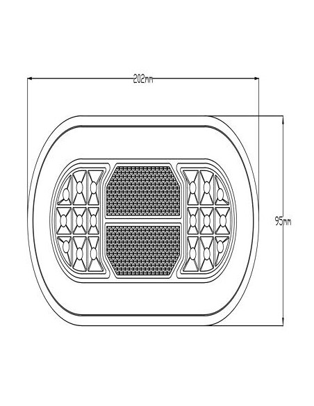 Rückleuchte LED TL klein oval 3-fun. 1224V