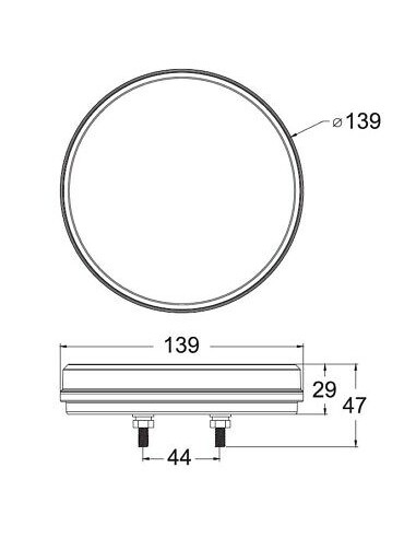 Rücklicht LED-Ring dynamischer Blinker