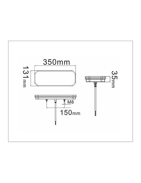 Rücklicht LED dynamischer Blinker + Dreieck rechts