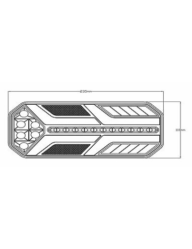 Rücklicht LED TL 5-Fun. Neon 1224V rechts