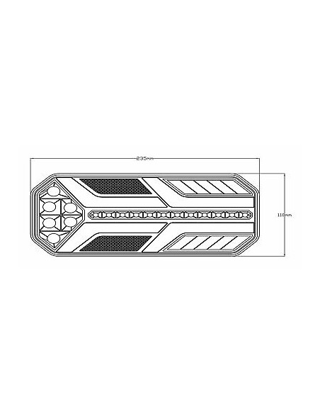 Rücklicht LED TL 5-Fun. Neon 1224V rechts