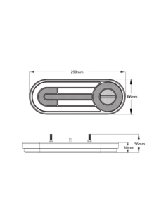 Rückleuchte LED TL groß oval 5-Fun. 1224V 2