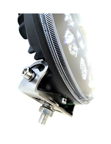 2x LED Fernscheinwerfer mit Positionsleuchte E9 Rund 12V 24V Ø220 Metallgehäuse