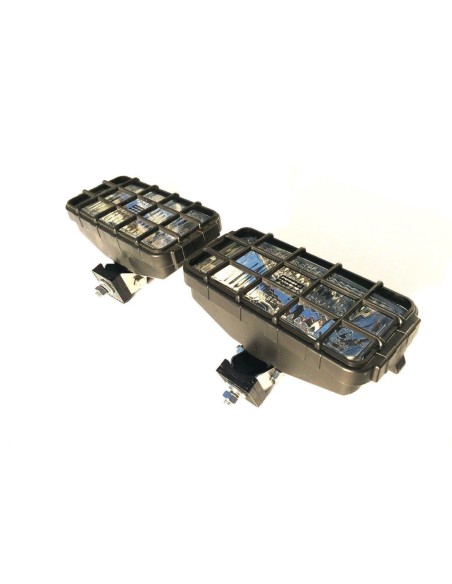 2x Fernscheinwerfer Halogen H3 12V 24V 180x86x76 LKW Fernlicht mit Schutzgitter
