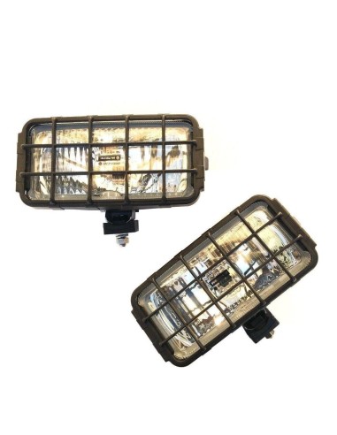 2x Fernscheinwerfer Halogen H3 12V 24V 180x86x76 LKW Fernlicht mit Schutzgitter