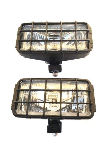 2x Fernscheinwerfer Halogen H3 12V 24V 180x86x76 LKW Fernlicht mit Schutzgitter