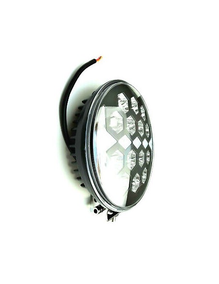 LED Fernscheinwerfer mit Positionsleuchte E9 Rund 12V 24V Ø220 mm Metallgehäuse