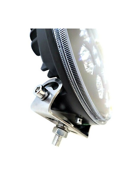 LED Fernscheinwerfer mit Positionsleuchte E9 Rund 12V 24V Ø220 mm Metallgehäuse