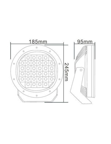 Fernscheinwerfer mit Positions-LED-Ring 32x LED