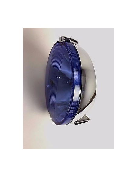 2x Blau chrom rund 183 Fernscheinwerfer mit 12V LED Ring Positionslicht Zusatz