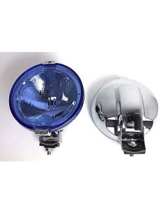 2x Blau chrom rund Fernscheinwerfer mit 24V LED Ring Positionslicht Zusatz E20 2