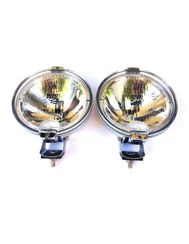 2x Rund H3 Fernscheinwerfer 24V LED Ring Chrom Halogenscheinwerfer Front ø183 mm