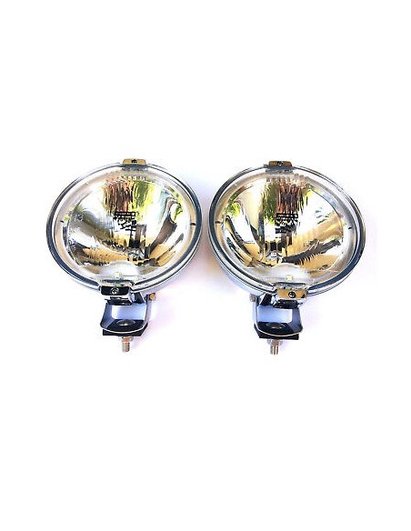 2x Rund H3 Fernscheinwerfer 24V LED Ring Chrom Halogenscheinwerfer Front ø183 mm