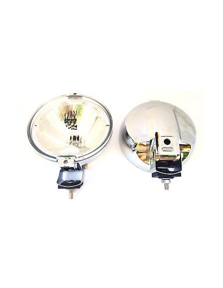 2x Rund H3 Fernscheinwerfer 24V LED Ring Chrom Halogenscheinwerfer Front ø183 mm