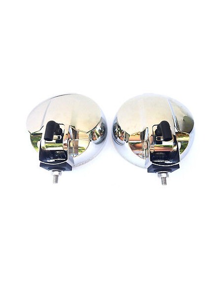 2x Rund H3 Fernscheinwerfer 24V LED Ring Chrom Halogenscheinwerfer Front ø183 mm