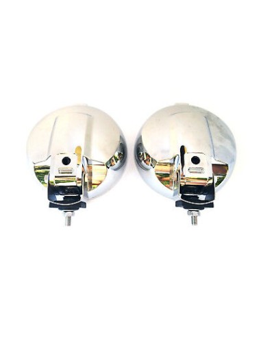 2x Rund H3 Fernscheinwerfer 24V LED Ring Chrom Halogenscheinwerfer Front ø183 mm