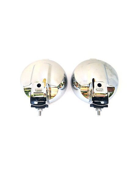 2x Rund H3 Fernscheinwerfer 24V LED Ring Chrom Halogenscheinwerfer Front ø183 mm