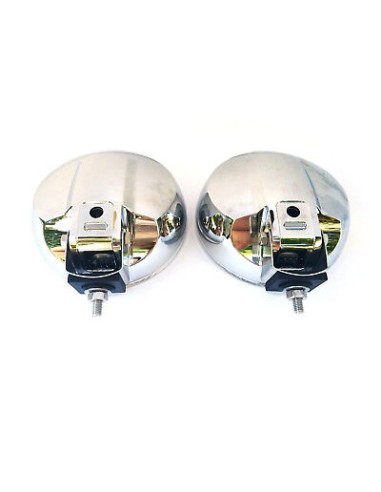 2x Rund H3 Fernscheinwerfer 24V LED Ring Chrom Halogenscheinwerfer Front ø183 mm