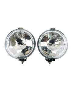 2x Fernscheinwerfer ø183 Chrom RUND 12V LED RING Positionslicht Zusatz E20 IP56