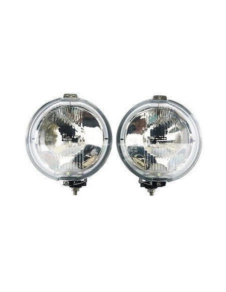 2x Fernscheinwerfer ø183 Chrom RUND 12V LED RING Positionslicht Zusatz E20 IP56