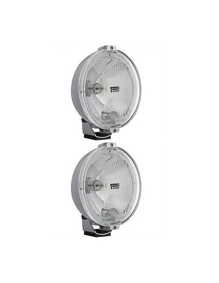 2x Fernscheinwerfer ø183 Chrom RUND 12V LED RING Positionslicht Zusatz E20 IP56