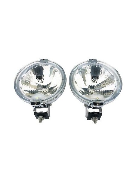 2x Fernscheinwerfer ø183 Chrom RUND 12V LED RING Positionslicht Zusatz E20 IP56