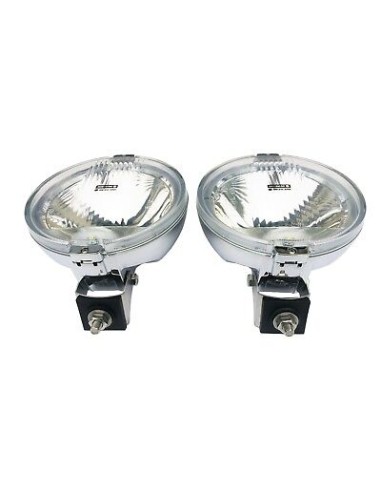 2x Fernscheinwerfer ø183 Chrom RUND 12V LED RING Positionslicht Zusatz E20 IP56