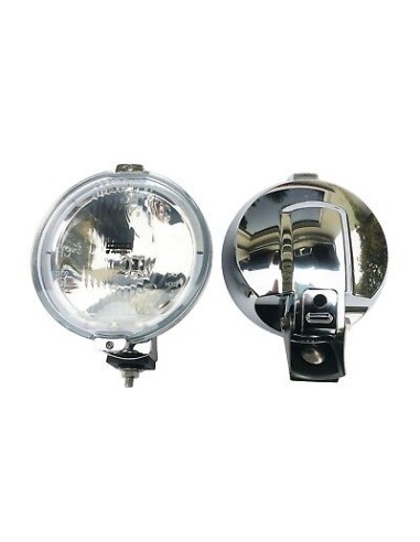 2x Fernscheinwerfer ø183 Chrom RUND 12V LED RING Positionslicht Zusatz E20 IP56