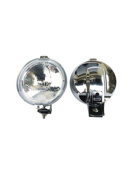 2x Fernscheinwerfer ø183 Chrom RUND 12V LED RING Positionslicht Zusatz E20 IP56