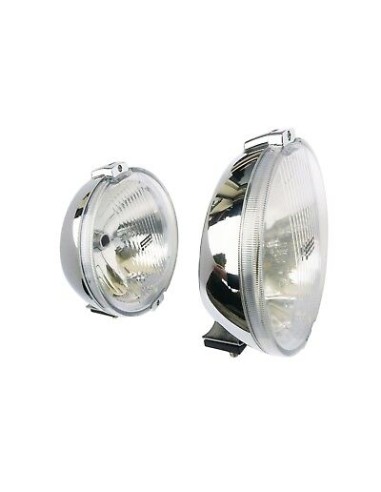 2x Fernscheinwerfer ø183 Chrom RUND 12V LED RING Positionslicht Zusatz E20 IP56