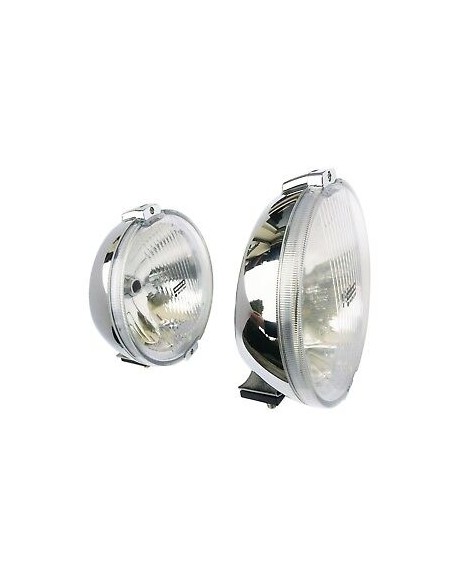 2x Fernscheinwerfer ø183 Chrom RUND 12V LED RING Positionslicht Zusatz E20 IP56