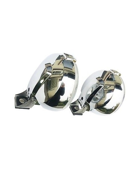 2x Fernscheinwerfer ø183 Chrom RUND 12V LED RING Positionslicht Zusatz E20 IP56