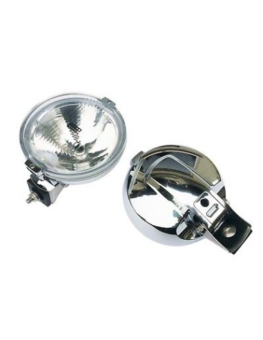 2x Fernscheinwerfer ø183 Chrom RUND 12V LED RING Positionslicht Zusatz E20 IP56