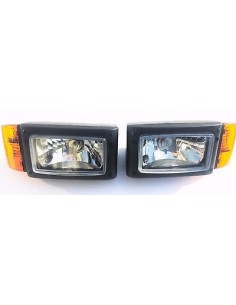 2x Scheinwerfer mit Blinker Schneeräumer Baumaschinen Bagger Radlader Schlepper