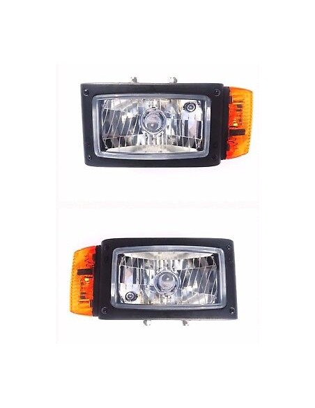 2x Scheinwerfer mit Blinker Schneeräumer Baumaschinen Bagger Radlader Schlepper